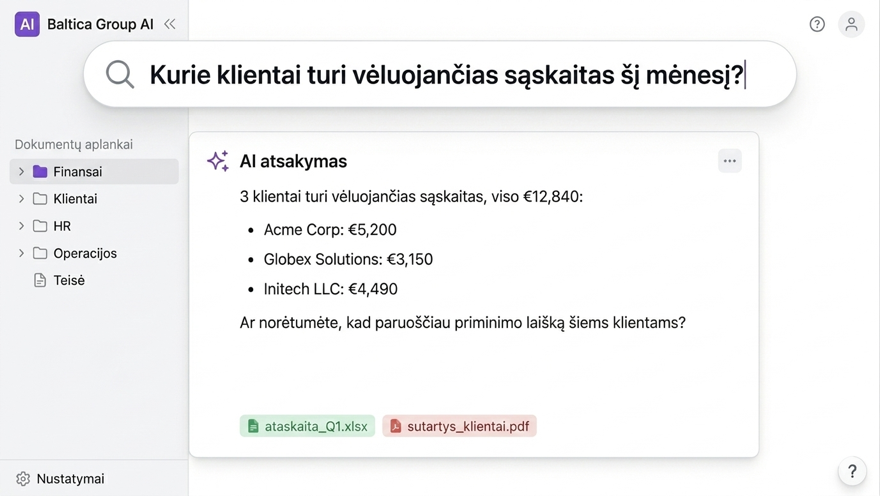 Vidinis AI asistentas komandai